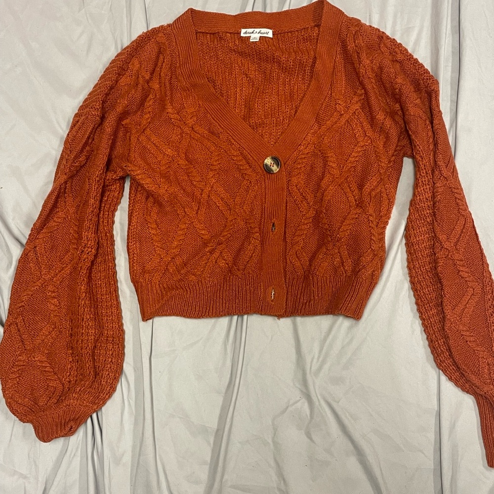 Orange Derek Heart Sweater